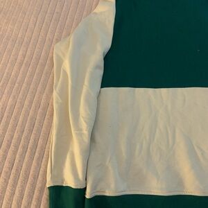 Green and White Men's Sweatshirt